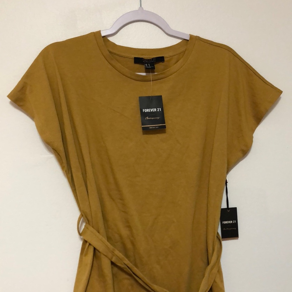 Forever 21 Belted Mini T-Shirt Dress - Picture 3 of 4